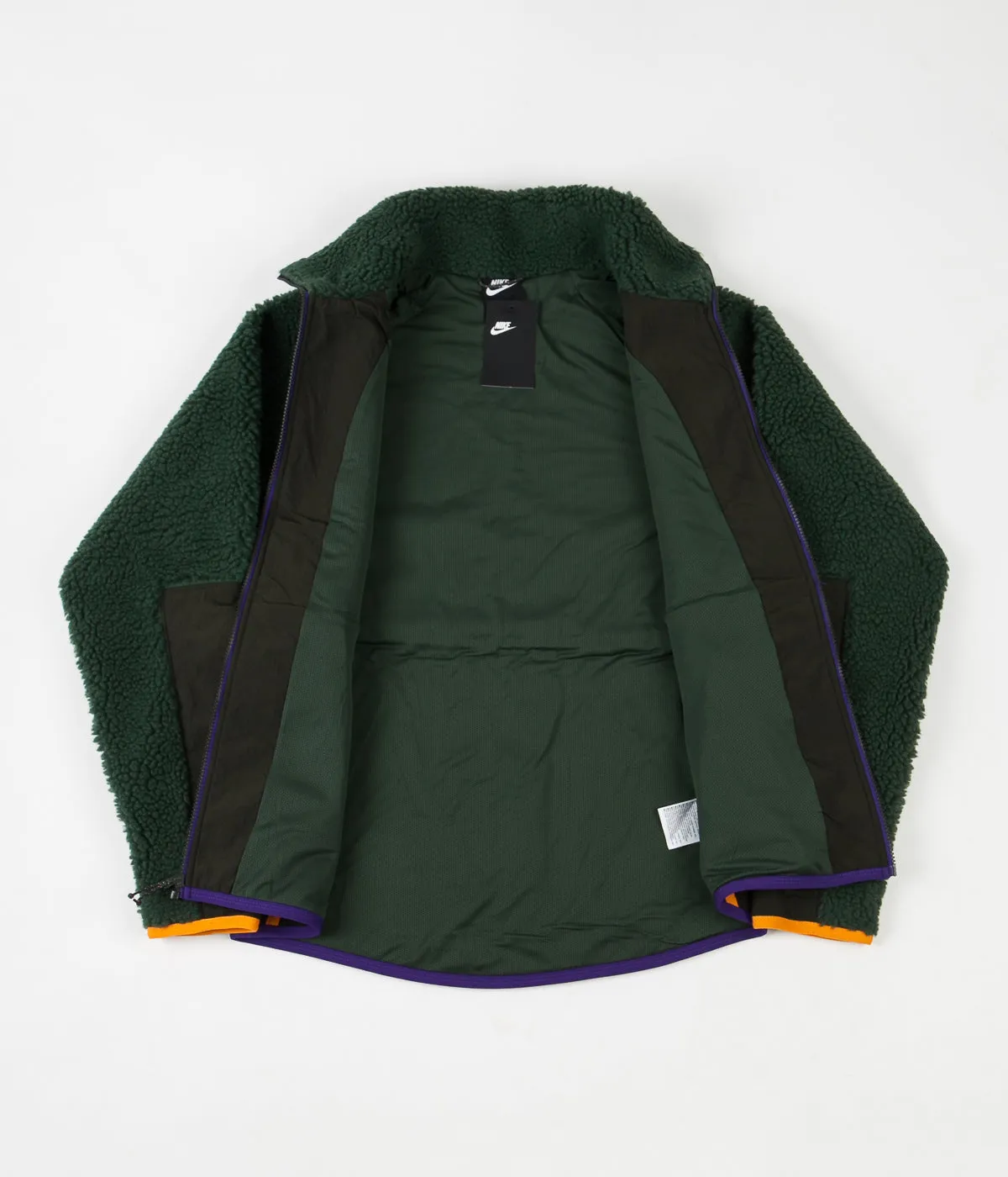 Nike Winter Fleece Jacket - Sequoia / Galactic Jade / Kumquat