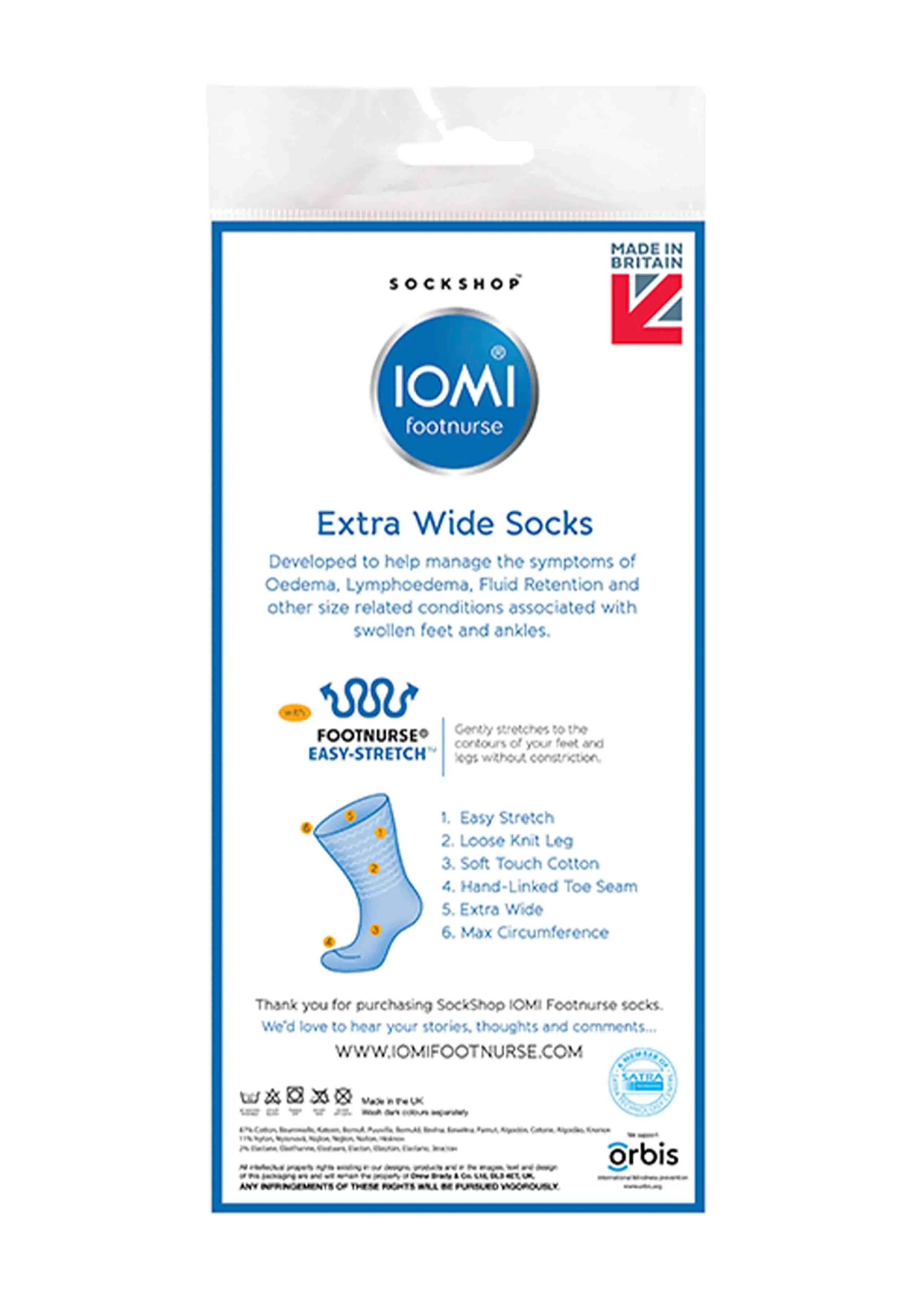 Oedema Extra Wide Ladies Socks