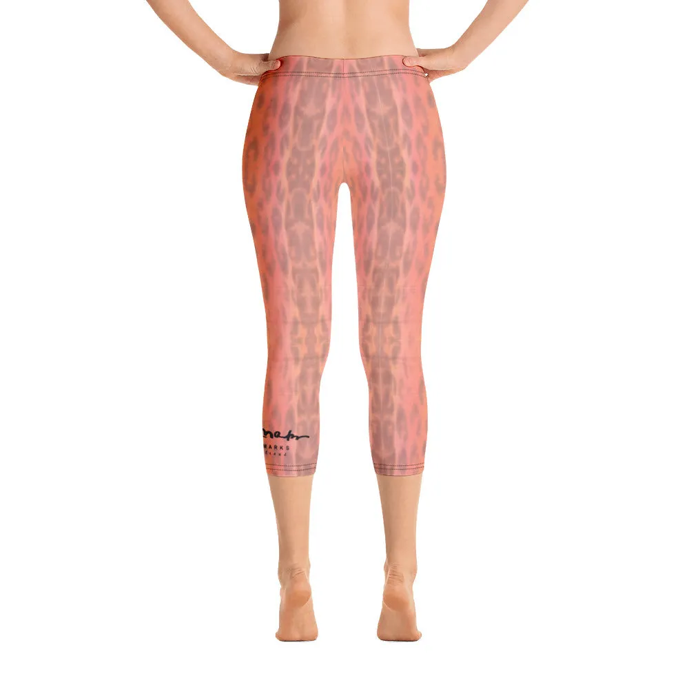 Ombre Leopard Capri Leggings