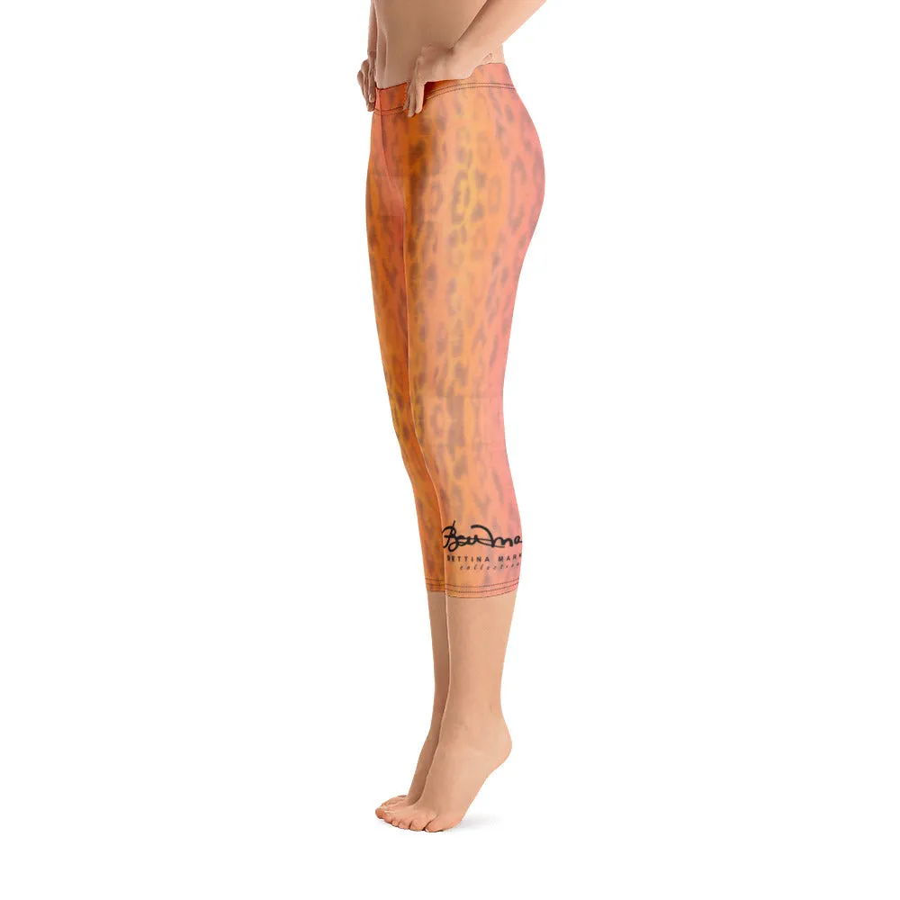 Ombre Leopard Capri Leggings