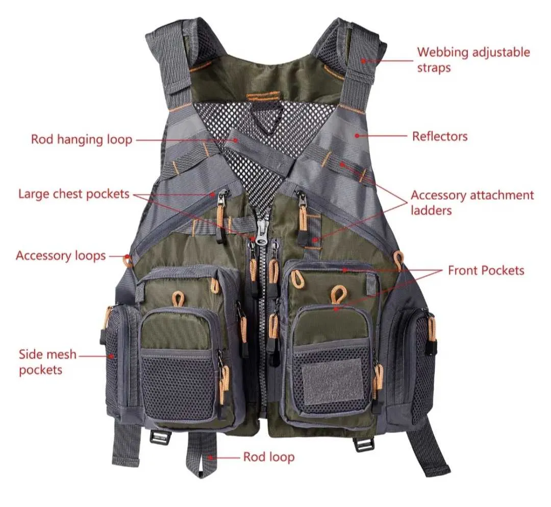 Outdoors Sports Multifunctional Breathable Fishing Vest
