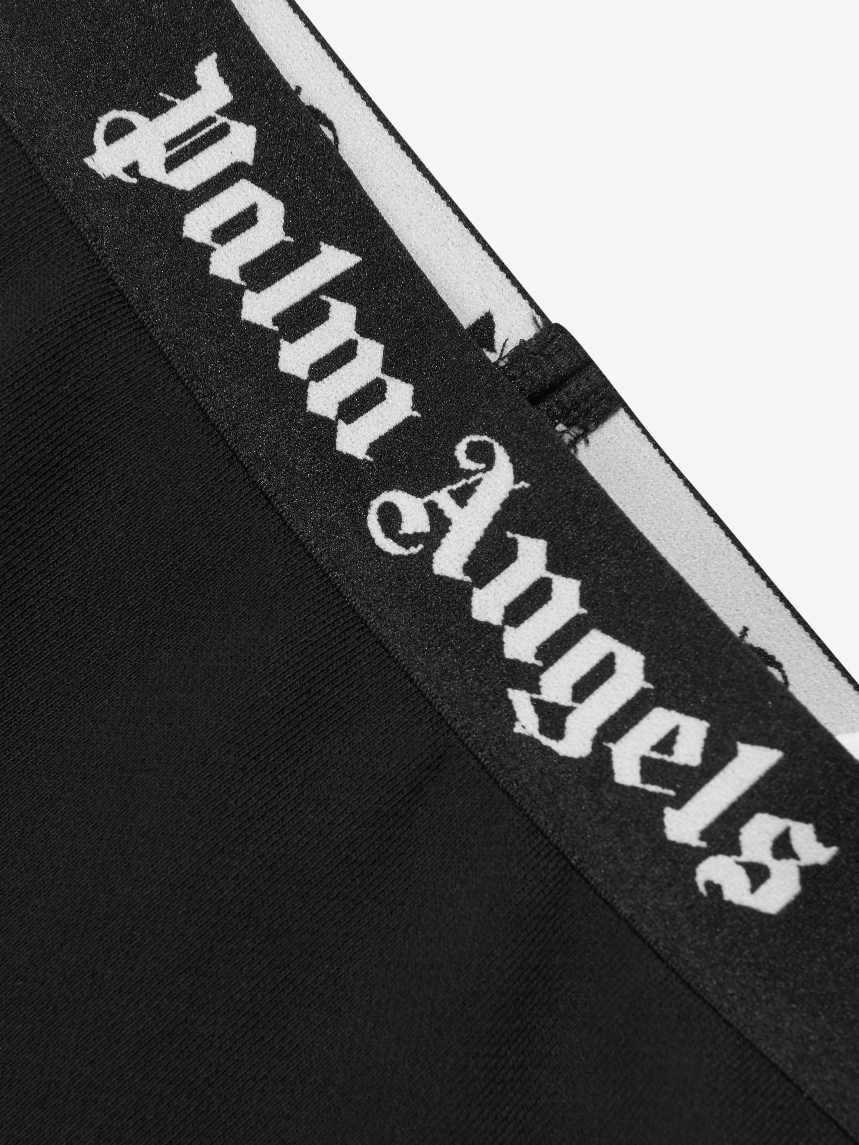 Palm Angels Girls Waistband Logo Sweat Skirt in Black