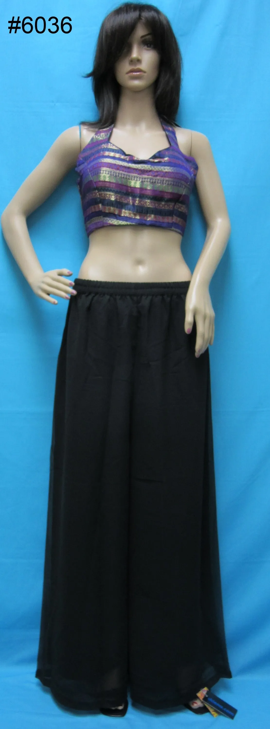 Pant 6036 Flare Bottom Palazzo Sharara Ajar Pajama Pants Flared