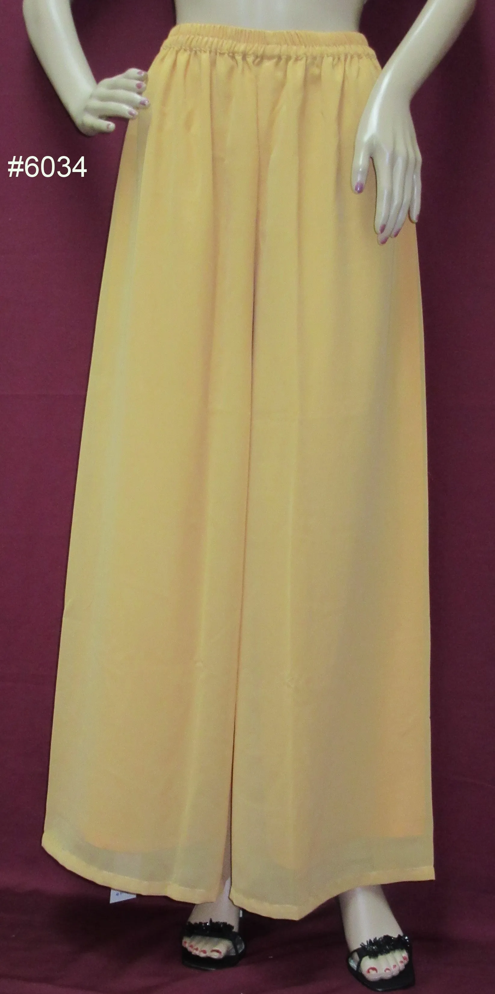 Pant 6036 Flare Bottom Palazzo Sharara Ajar Pajama Pants Flared