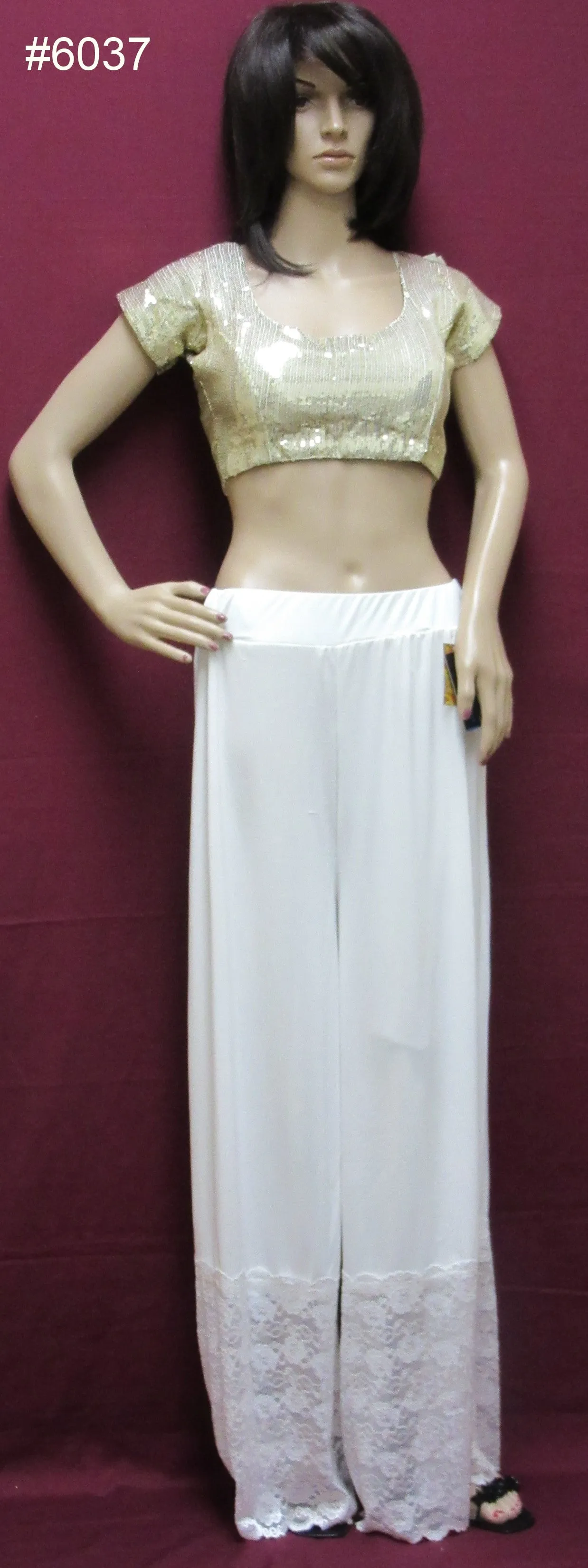 Pant 6036 Flare Bottom Palazzo Sharara Ajar Pajama Pants Flared