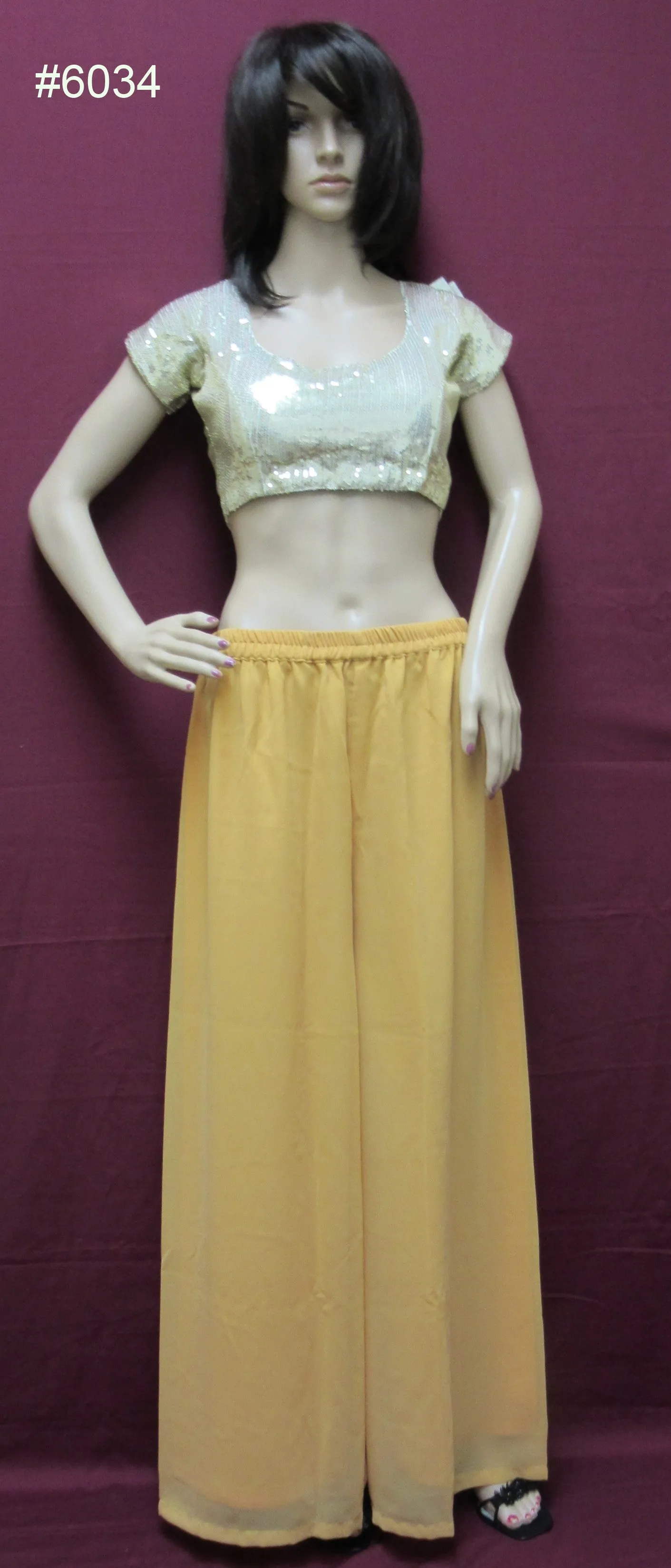 Pant 6036 Flare Bottom Palazzo Sharara Ajar Pajama Pants Flared