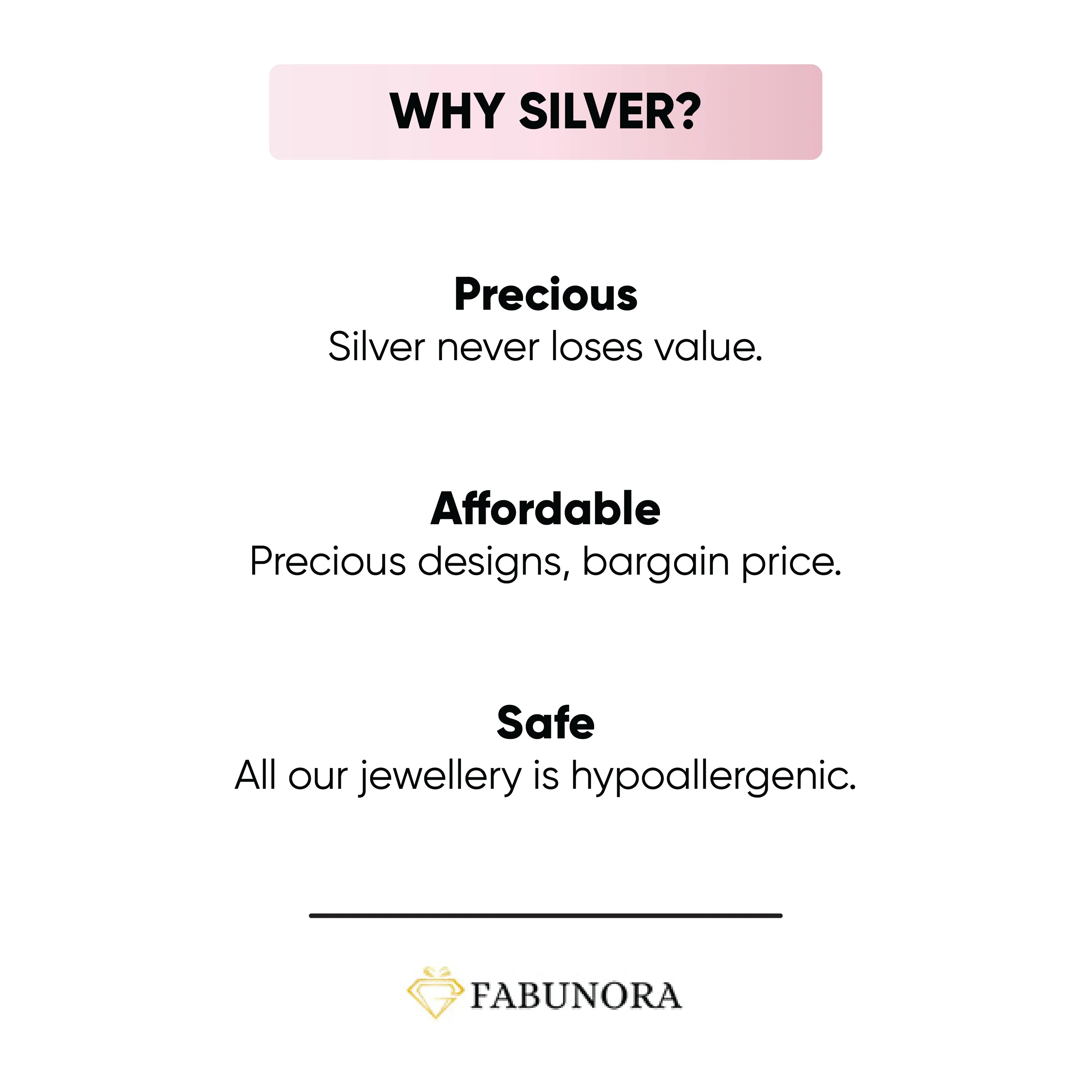 Perfect Silver Gift for Wife - Pure Silver Necklace Gift Set