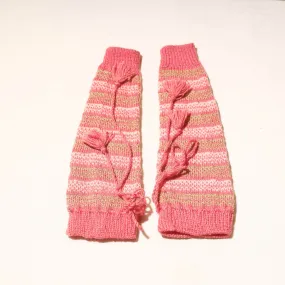Pink -Kumaun Hand Knitted Woolen Leg Warmer