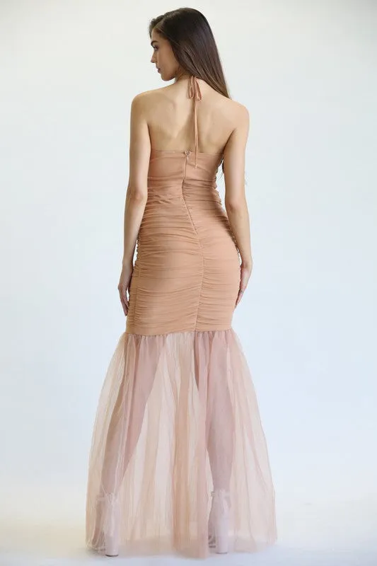 Savannah Mermaid Cut Layered Skirt Hem