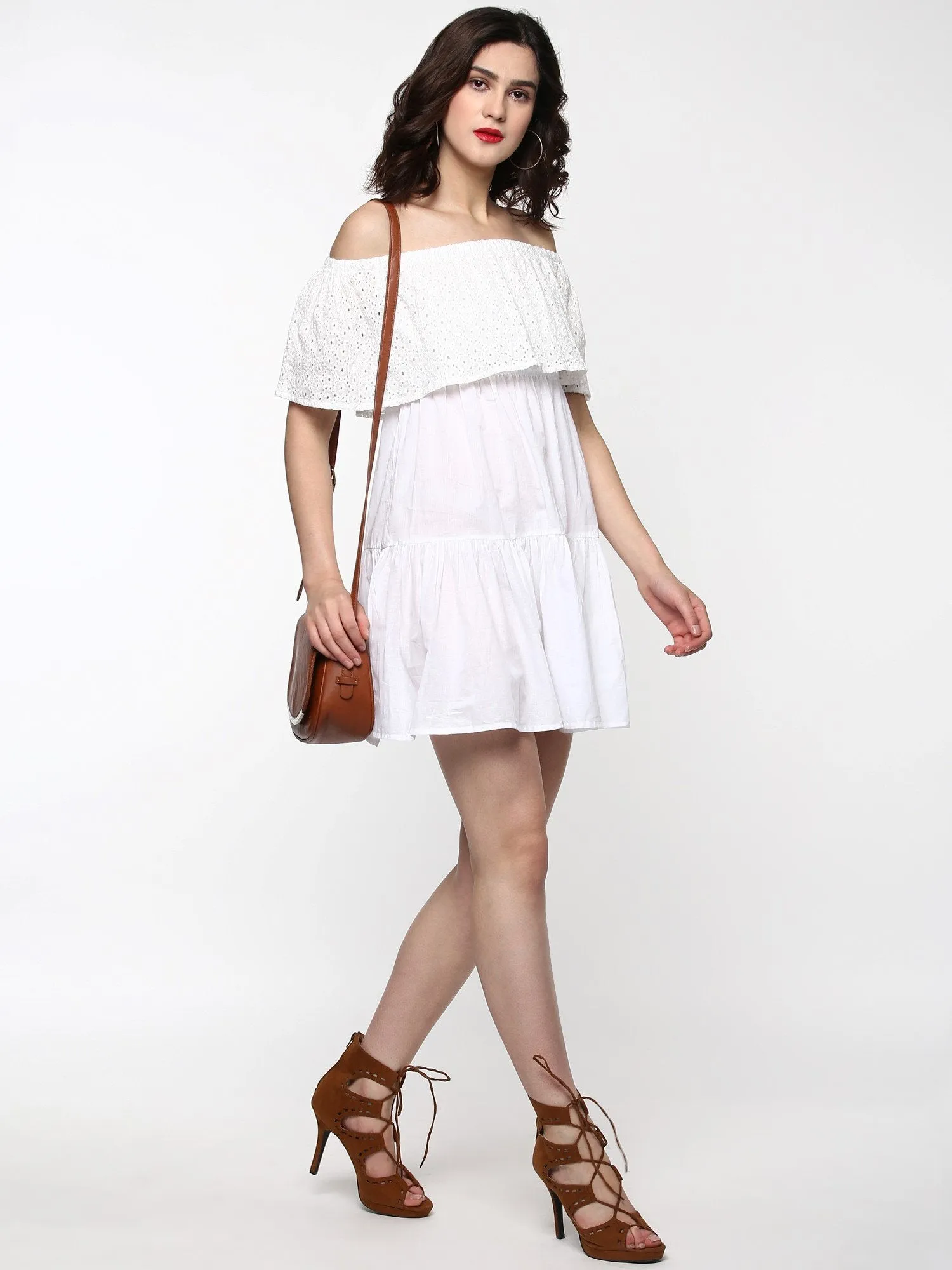 Shifley Layered White Dress