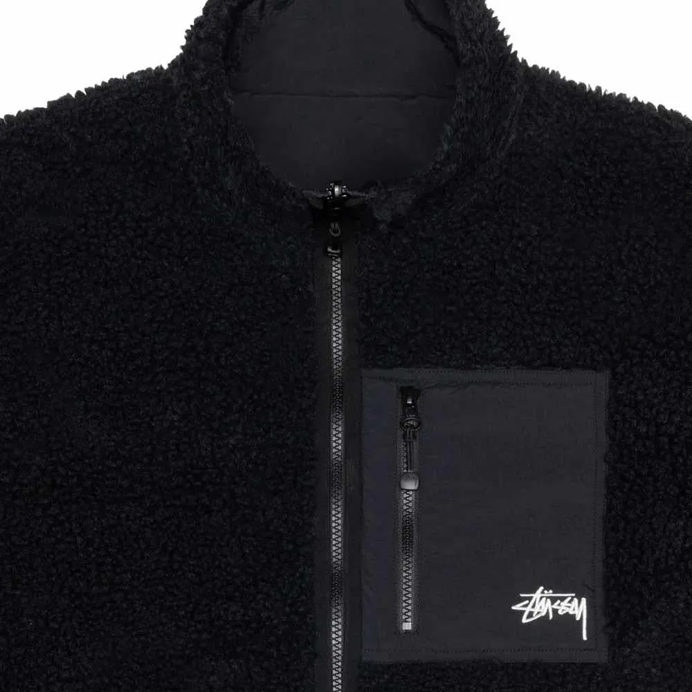 Stussy Sherpa Reversibile Jacket Black