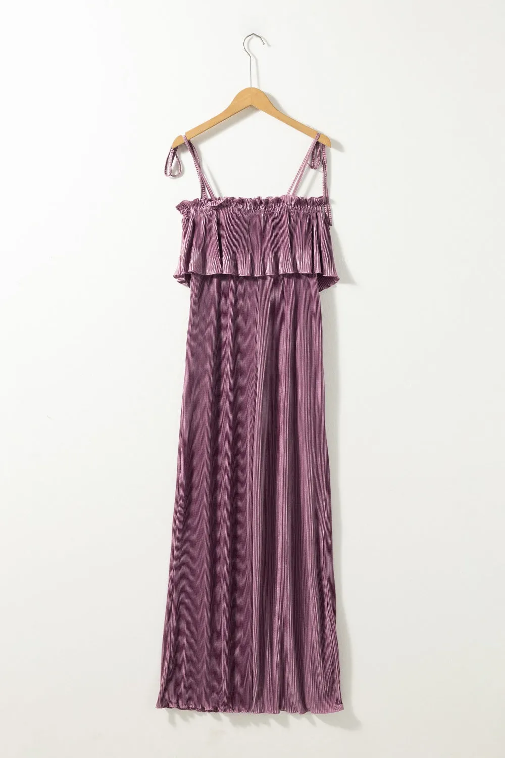 TEEK - Dusty Purple Square Neck Spaghetti Strap Jumpsuit