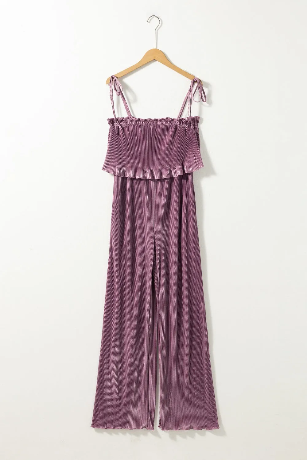 TEEK - Dusty Purple Square Neck Spaghetti Strap Jumpsuit