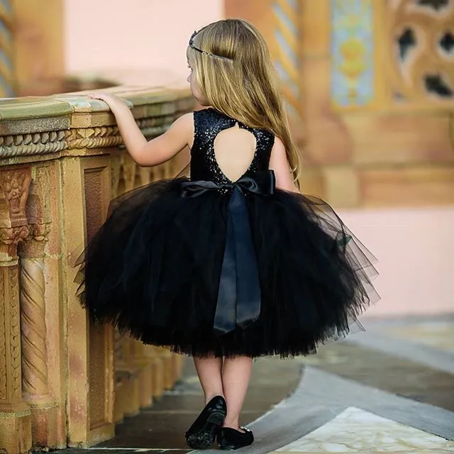 Toddler/ Baby Girls Bling Bling Sequin Tulle Flower Girl Dress Wedding Prom Birthday Party Dress