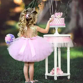 Toddler/ Baby Girls Bling Bling Sequin Tulle Flower Girl Dress Wedding Prom Birthday Party Dress