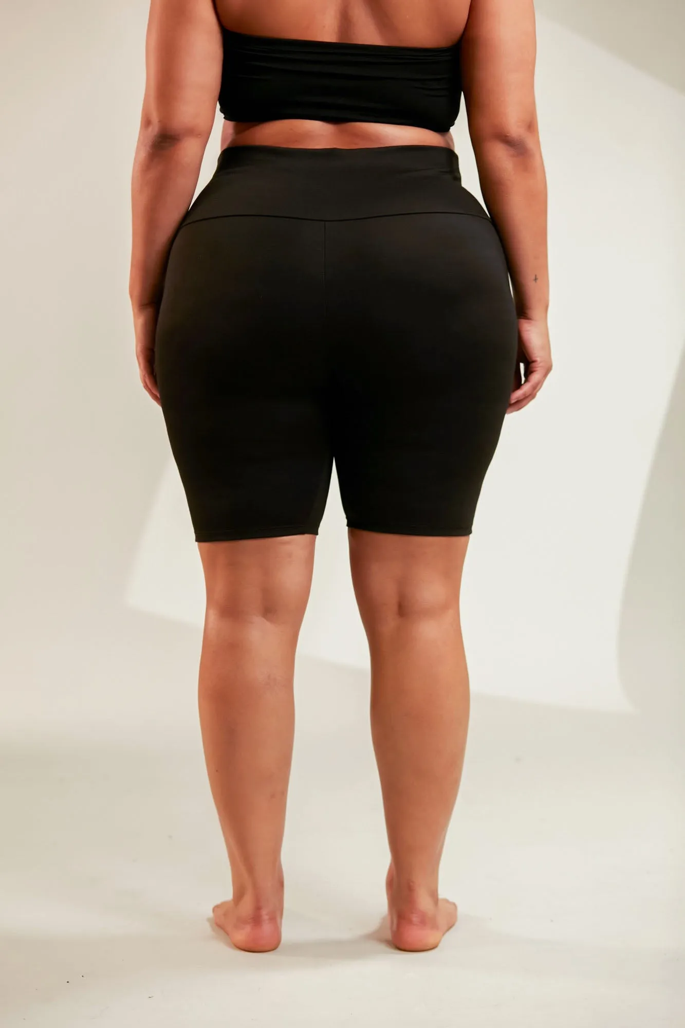 TUMMY CONTROL High Waist Biker Short W/ Ponte Roma (fits up to Plus)