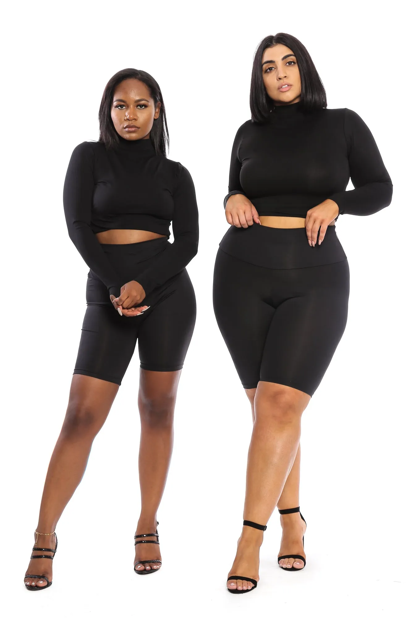 TUMMY CONTROL High Waist Biker Short W/ Ponte Roma (fits up to Plus)