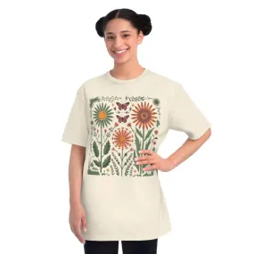 Whimsical Cottagecore Charm Butterflies Cotton Tee