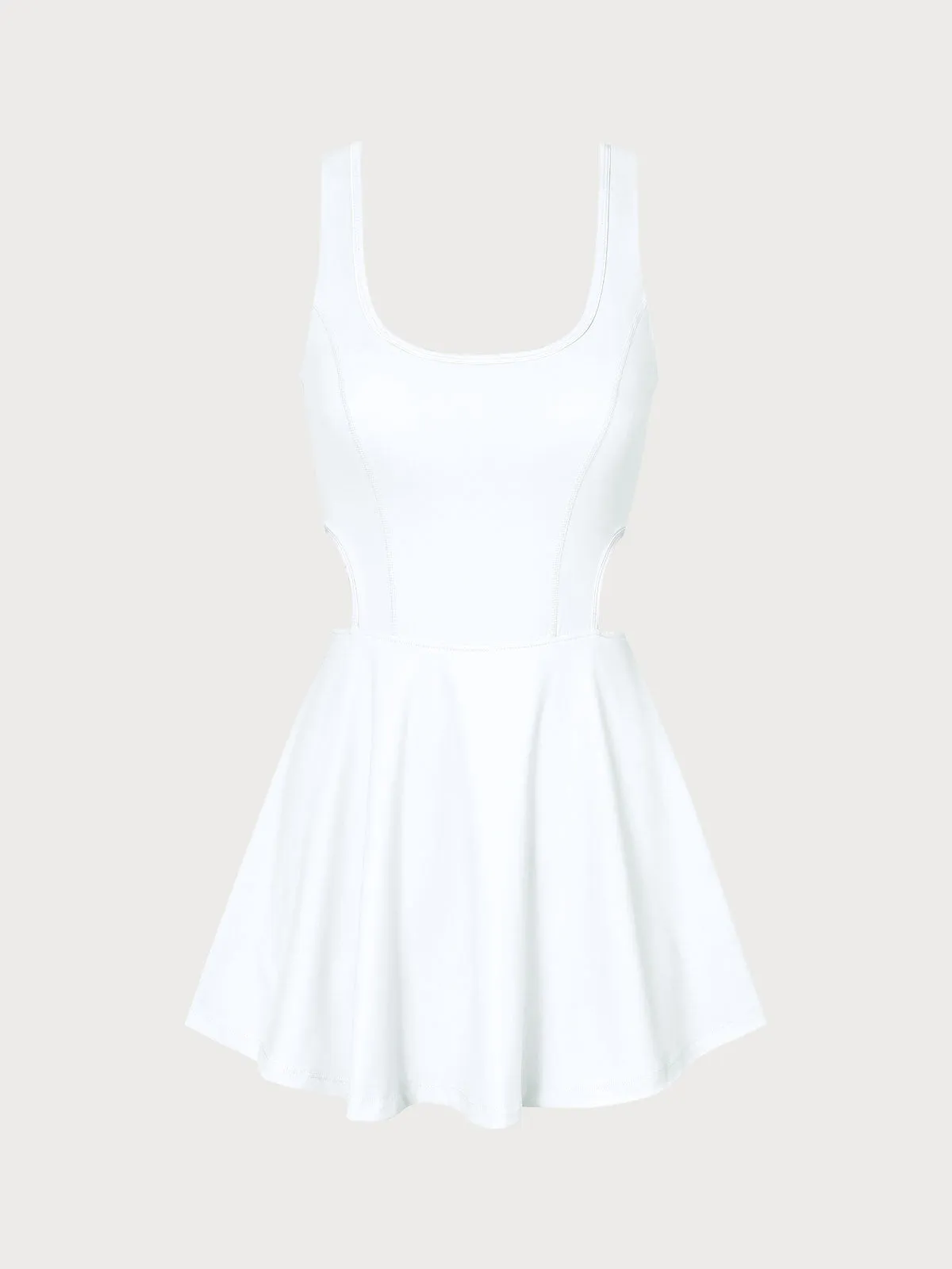 White Cut-Out Dress