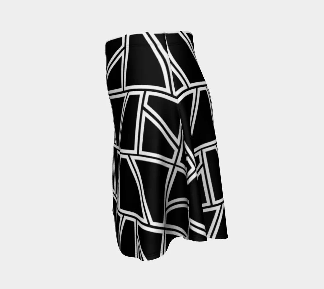 Window Pane Flare Skirt