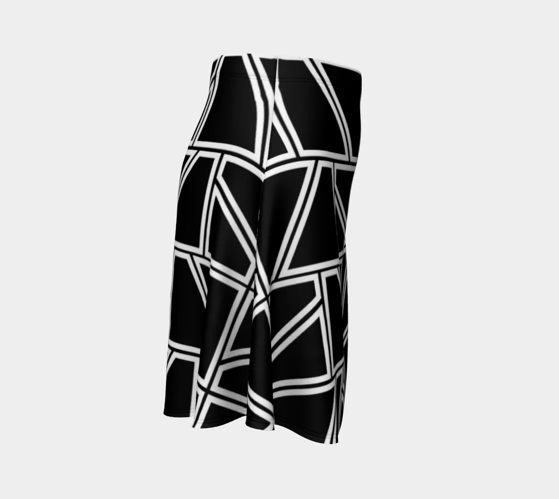 Window Pane Flare Skirt