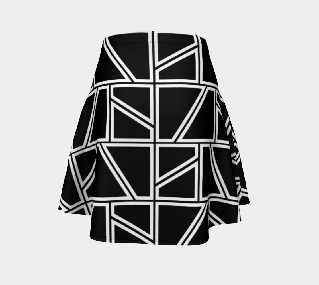 Window Pane Flare Skirt