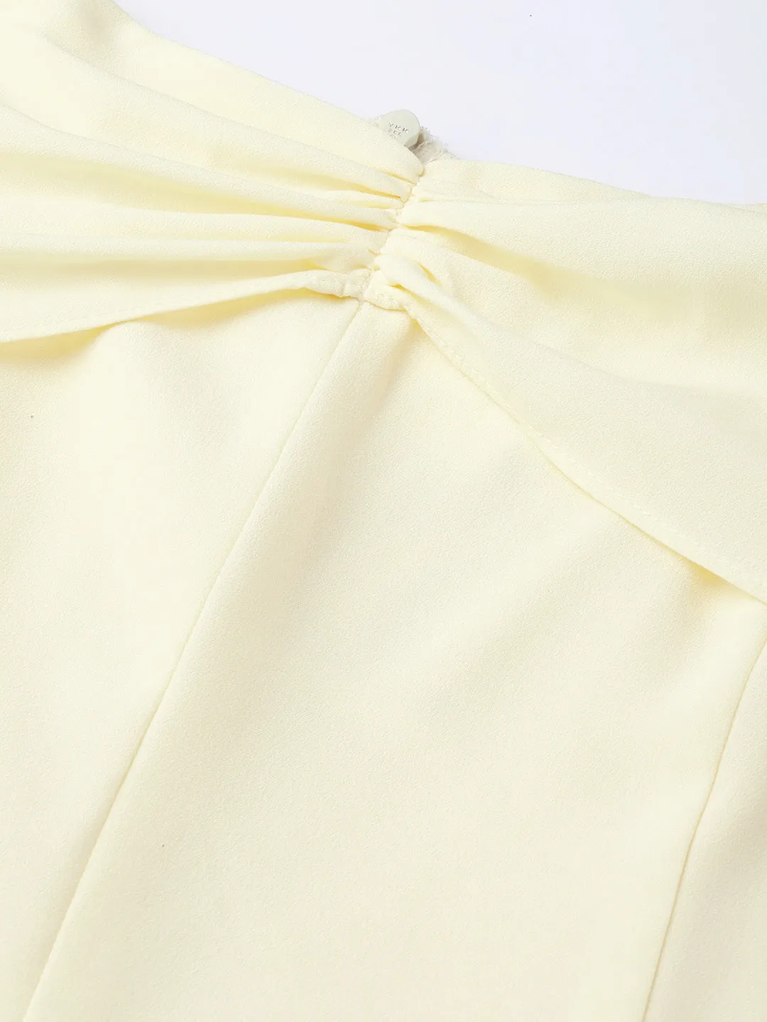 Women Off-White Tie Up Sleeve Detail Jumpsuit