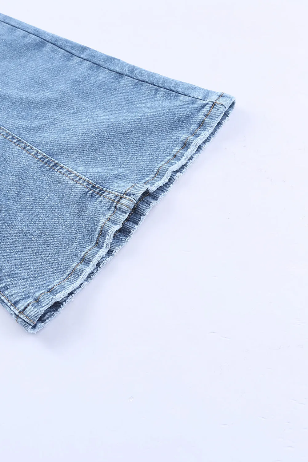 Women's Pockets Button Fly Seamed Flare Jeans