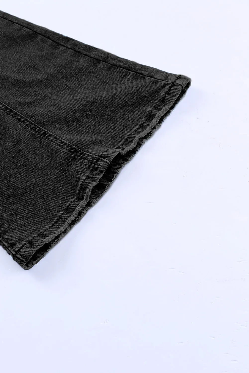 Women's Pockets Button Fly Seamed Flare Jeans